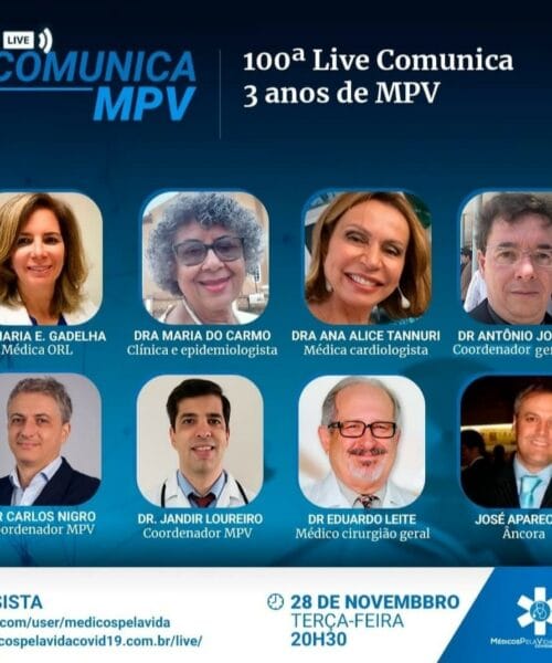 As Lives Comunica Médicos pela Vida chegam na centésima edição fazendo retrospectiva, valorizando o legado e mirando no futuro