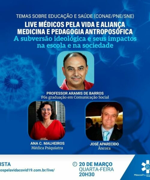 O MPV e a Aliança M&PA convidam para Live Especial de quarta-feira (20) às 20h30 com o tema “A Subversão Ideológica, seus Impactos na Escola e na Sociedade”