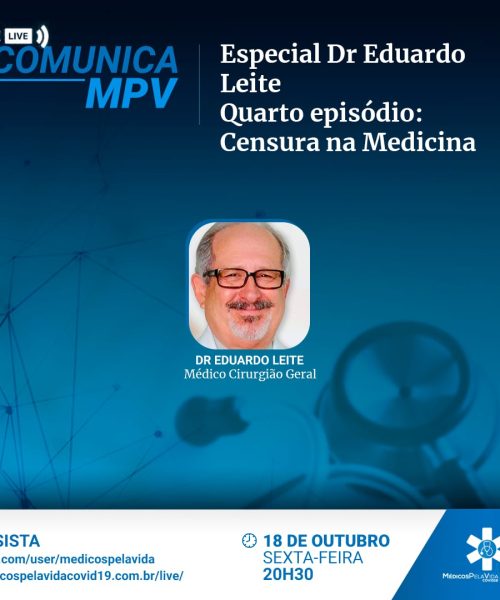 Encerramento da semana de homenagens ao Dr. Eduardo Leite com a participação da família do médico que ajudou a fundar o MPV. Hoje sexta-feira (18) às 20h30 – (ao vivo)