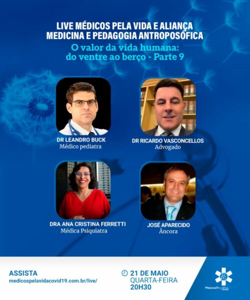 O MPV e AM&PA seguem com a série: “O Valor da Vida Humana: Do Ventre ao Berço” – 9º episódio – Aspectos ligados aos Direitos Humanos – visão internacional (“vacinas” em gestantes, puérperas, lactantes e crianças) – quarta-feira (21/05) às 20h30