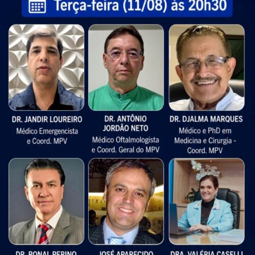 As Lives Comunica Médicos pela Vida chegam na edição 210 debatendo “O Diário de Anthony Fauci”, com o Dr. Antônio Jordão Neto, o Dr Djalma Marques, o Dr. Ronal Perino, a Dra Valéria Caselli e o Dr. Jandir Loureiro.
