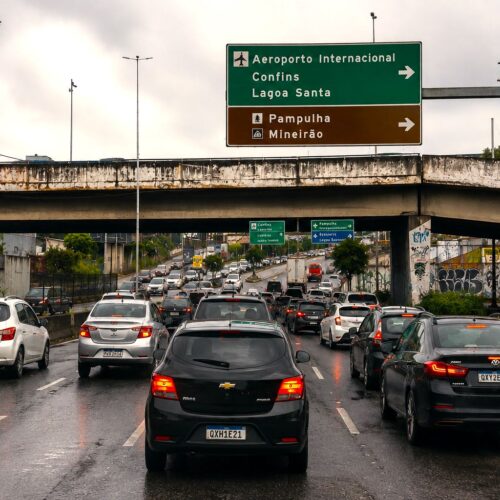 A última imagem de Belo Horizonte é o retrato da esculhambação na saída para o Aeroporto Internacional